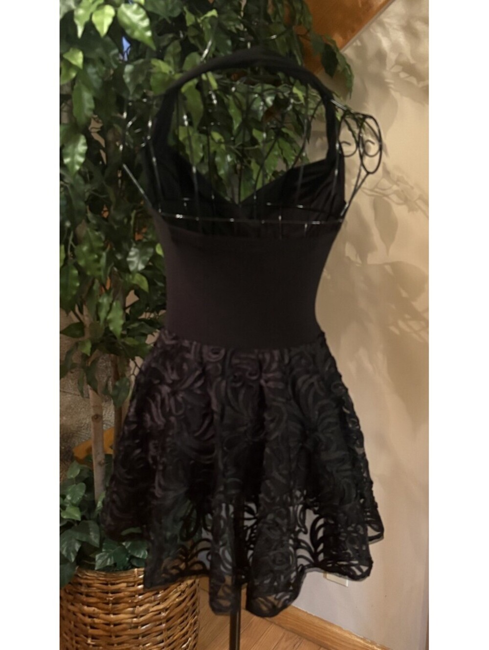 Norma Kamali Cayla Flared Pickleball Mini Dress Embroidered Size 36/S Black - Picture 8 of 11